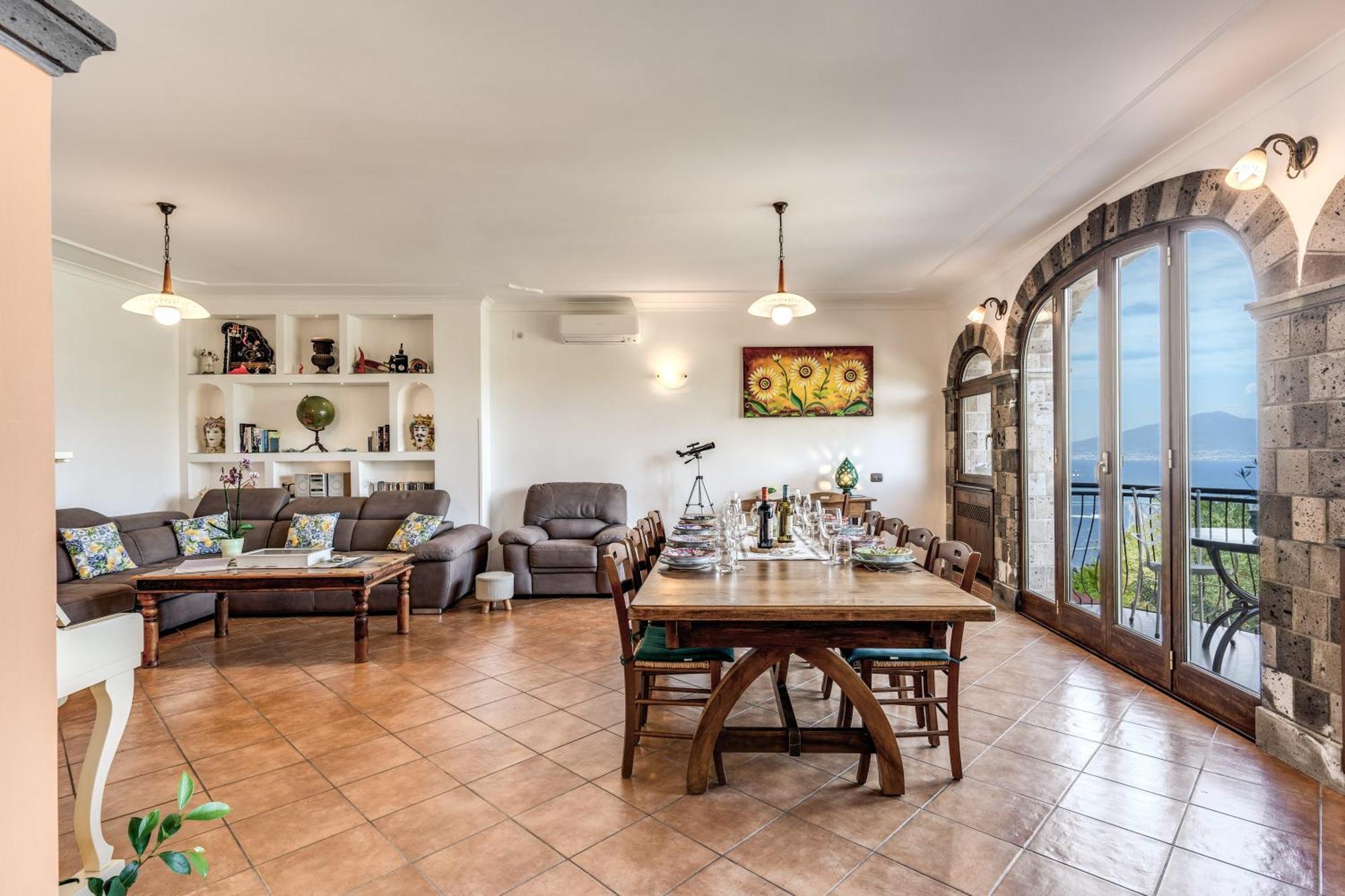 Villa Caruso Private Heated Pool & Sea View Соренто Екстериор снимка